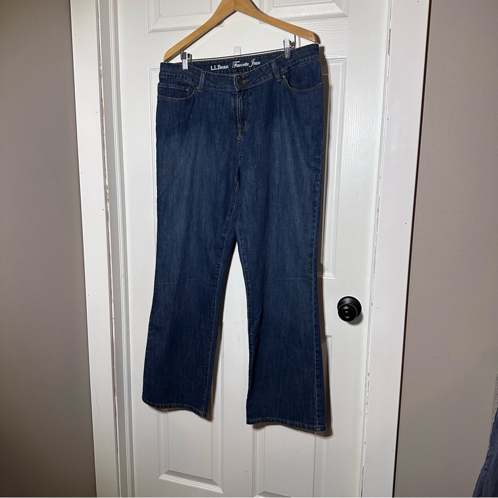 L.L. Bean Women's Dark Blue Flare Jeans